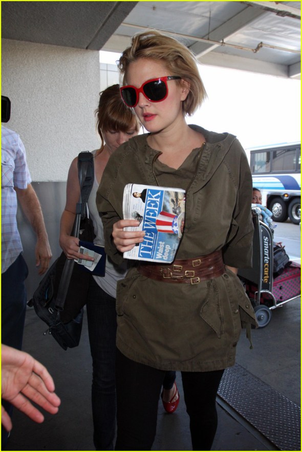 Drew Barrymore Seen at LAX
